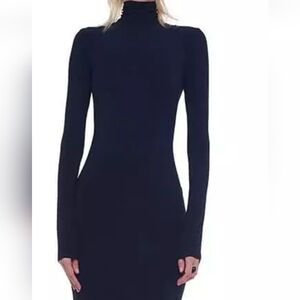 Norma Kamali fitted turtleneck midi
